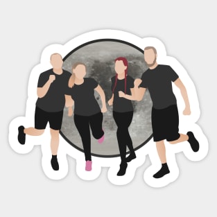 Night run with friends Sticker